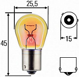 Лампа PY21W 24V-21W желтая  8GA006841241