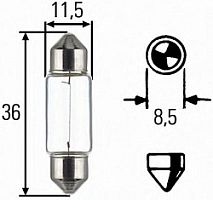 Лампа C5W 24V-5W  8GM002092241